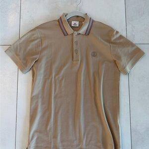 BURBERY Men's Beige Polo Shirt size medium used